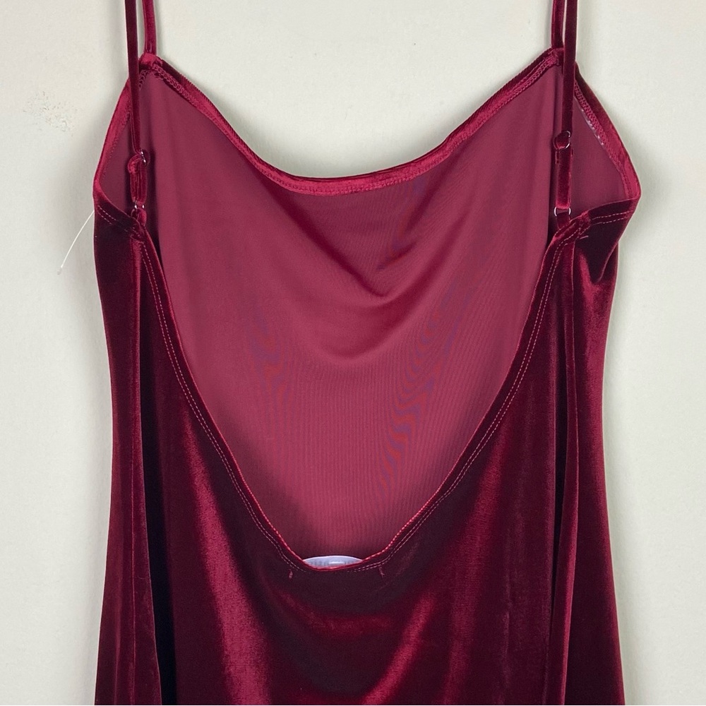Reformation Merel Chianti Velvet Dress Stretch Size XL - Picture 9 of 13
